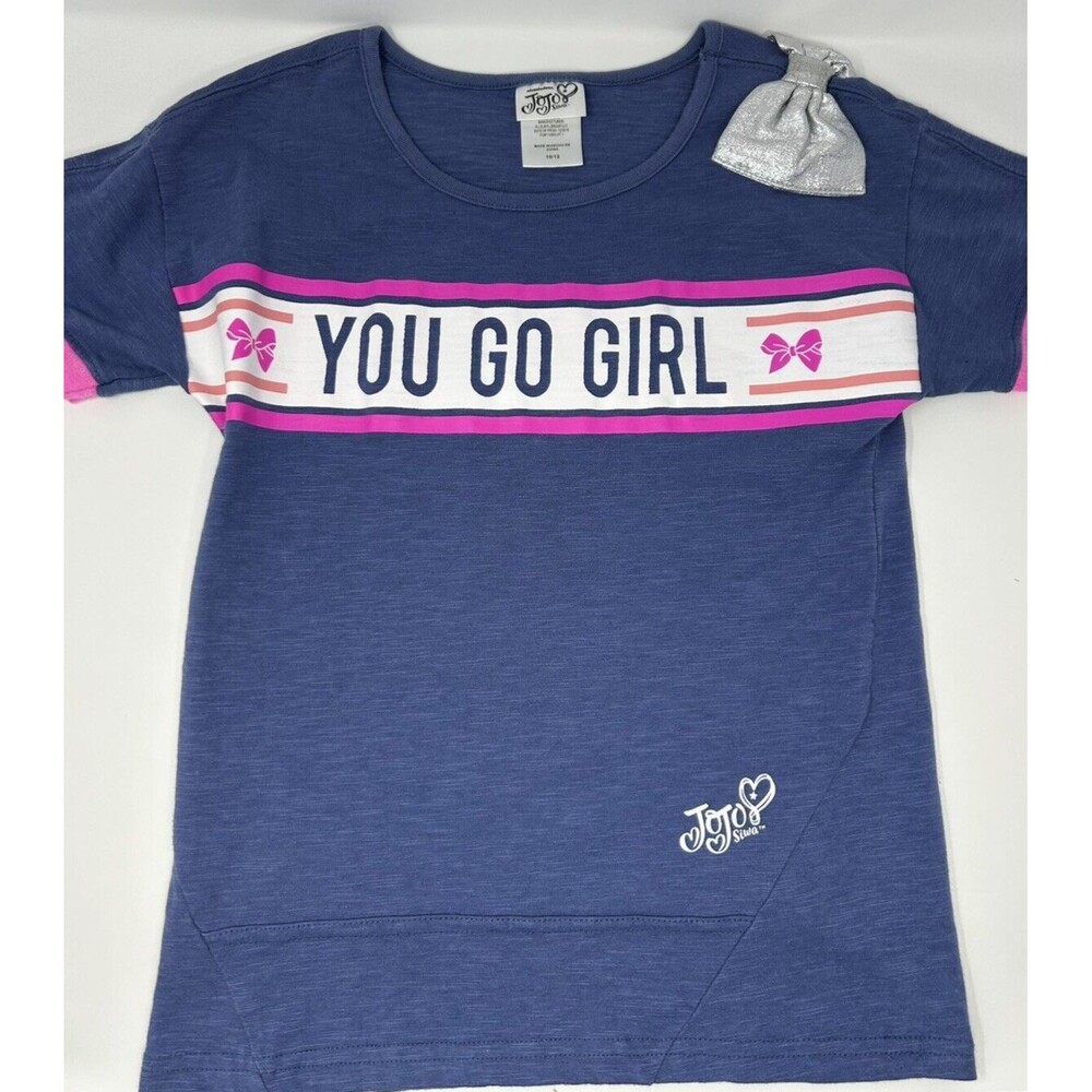 Nickelodeon Jojo Siwa Blue You Go Girl‎ Shirt Size 10/12